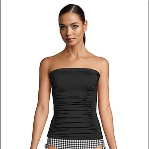 Lands End Bandeau Tankini Top Swimsuit with Removable Adjustable Straps
Size 14